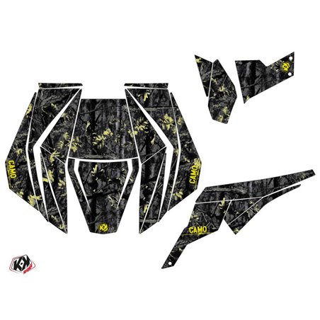 Kit Déco SSV Camo Can Am Maverick Noir Jaune (2013-2017)