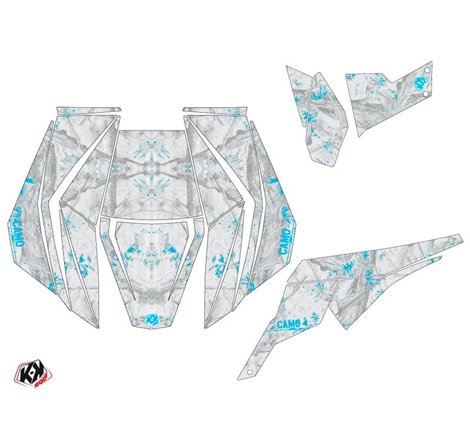 Kit Déco SSV Camo Can Am Maverick Blanc Bleu (2013-2017)