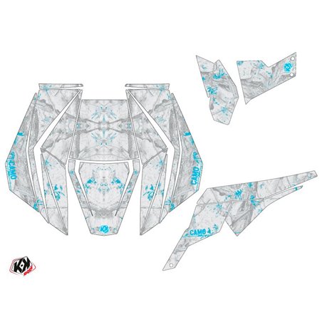 Kit Déco SSV Camo Can Am Maverick Blanc Bleu (2013-2017)