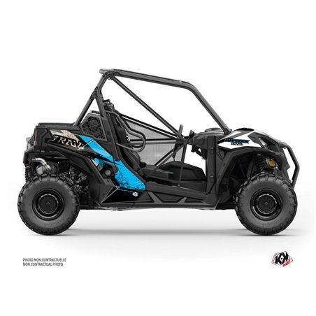 Kit Déco SSV Kraft Can Am Maverick Trail Blanc Bleu (2018-2023)