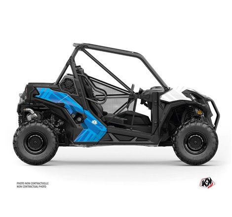 Kit Déco SSV Kinetik Can Am Maverick Trail Blanc Bleu (2018-2023)