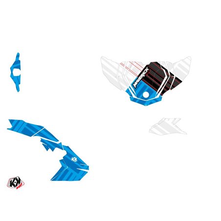 Kit Déco SSV Kinetik Can Am Maverick Trail Blanc Bleu (2018-2023)