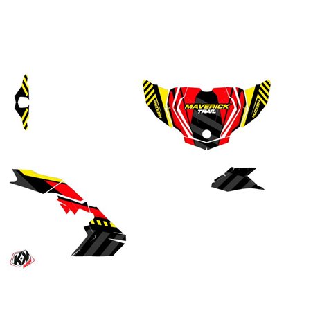 Kit Déco SSV Konkeror Can Am Maverick Trail Rouge Jaune (2018-2023)