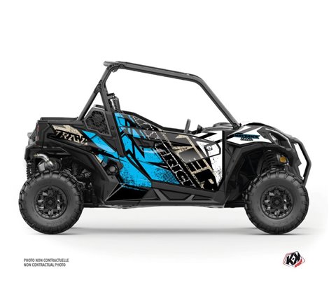 Kit Déco SSV Kraft Can Am Maverick Trail Avec Portes Blanc Bleu (2018-2023)