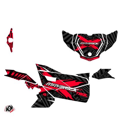 Kit Déco SSV Kollector Can Am Maverick Trail Avec Portes Noir Rouge (2018-2023)