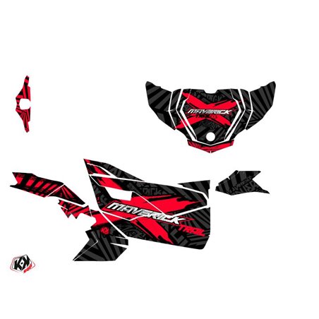 Kit Déco SSV Kollector Can Am Maverick Trail Avec Portes Noir Rouge (2018-2023)