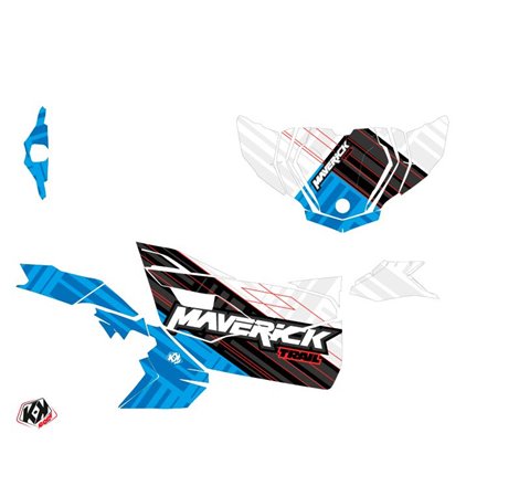 Kit Déco SSV Kinetik Can Am Maverick Trail Avec Portes Blanc Bleu (2018-2023)