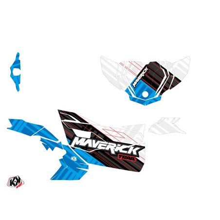 Kit Déco SSV Kinetik Can Am Maverick Trail Avec Portes Blanc Bleu (2018-2023)