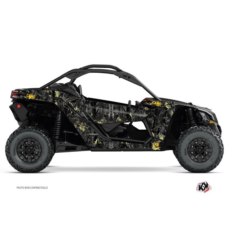 Kit Déco SSV Camo Can Am Maverick X3 Noir Jaune (2017-2023)