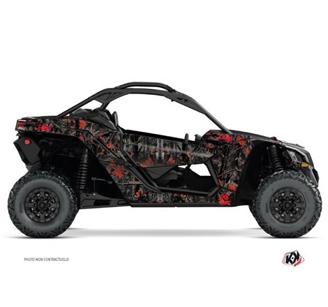 Kit Déco SSV Camo Can Am Maverick X3 Noir Rouge (2017-2023)