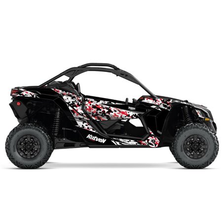 Kit Déco SSV Predator Can Am Maverick X3 Gris Rouge (2017-2023)