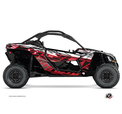 Kit Déco SSV Eraser Can Am Maverick X3 Noir Rouge (2017-2023)