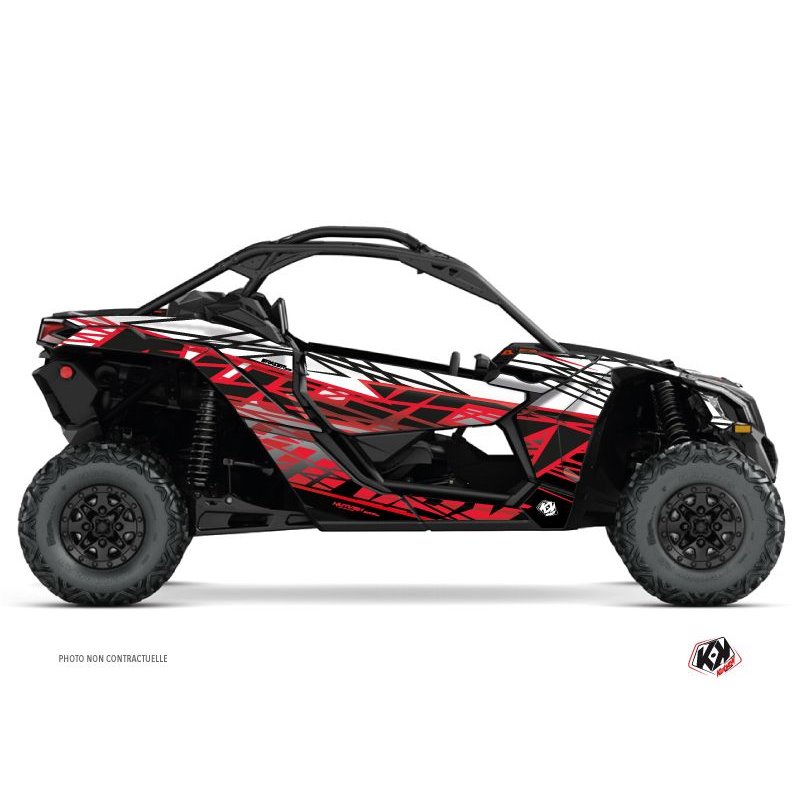 Kit Déco SSV Eraser Can Am Maverick X3 Noir Rouge (2017-2023)