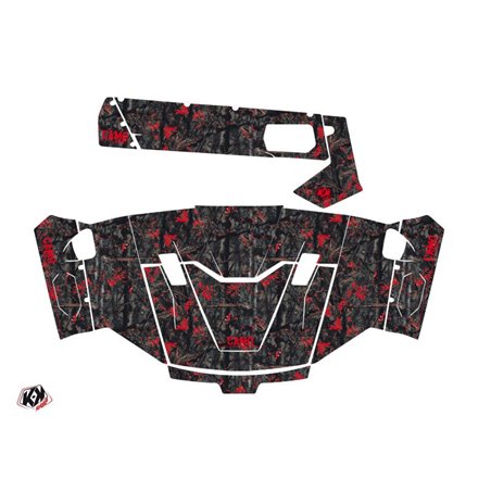 Kit Déco SSV Camo CF Moto U Force 800 Noir Rouge (2013-2023)