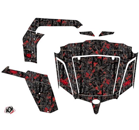 Kit Déco SSV Camo CF Moto Z Force 800 Noir Rouge (2013-2023)