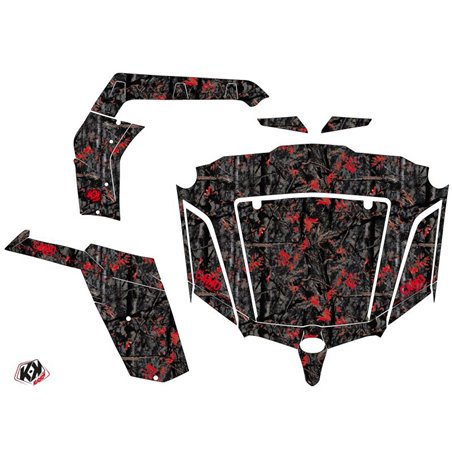 Kit Déco SSV Camo CF Moto Z Force 800 Noir Rouge (2013-2023)