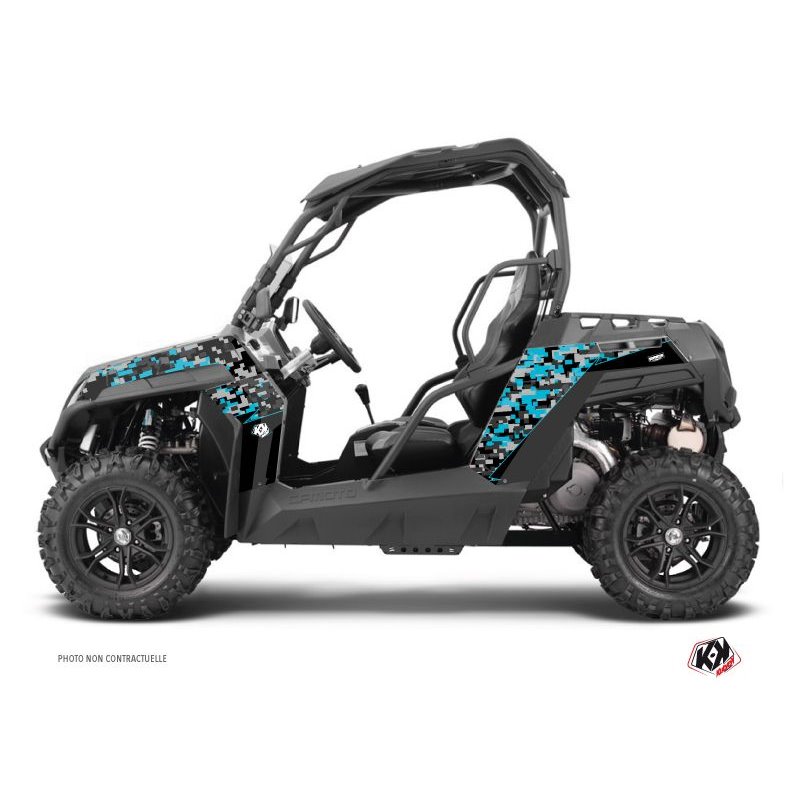 Kit Déco SSV Predator CF Moto Z Force 800 Noir Turquoise (2013-2023)