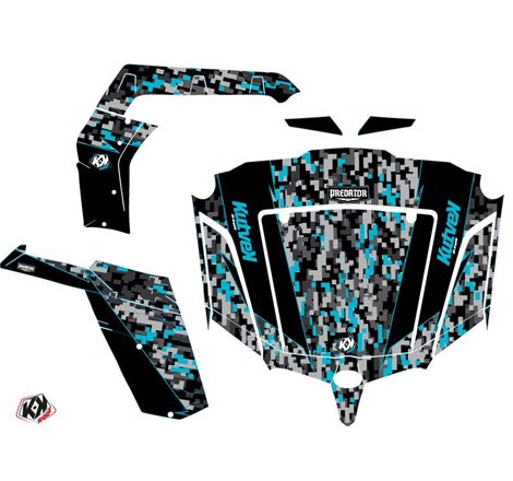 Kit Déco SSV Predator CF Moto Z Force 800 Noir Turquoise (2013-2023)