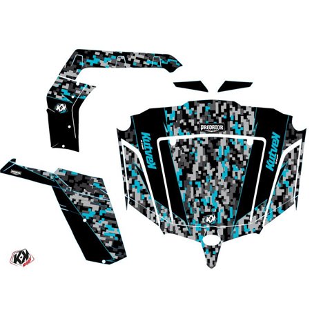 Kit Déco SSV Predator CF Moto Z Force 800 Noir Turquoise (2013-2023)