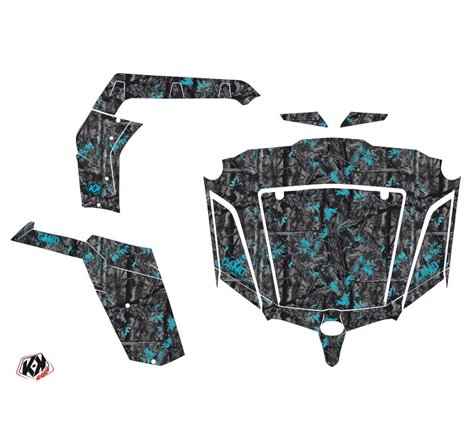 Kit Déco SSV Camo CF Moto Z Force 1000 Noir Bleu (2017-2023)