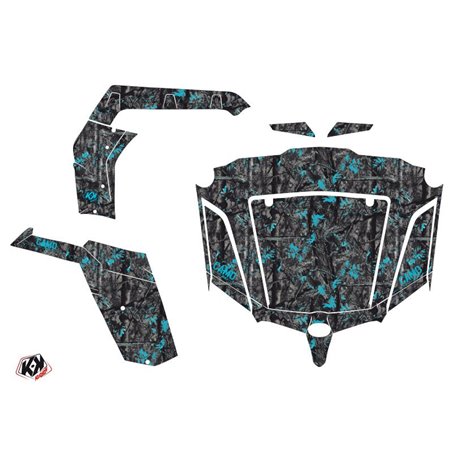 Kit Déco SSV Camo CF Moto Z Force 1000 Noir Bleu (2017-2023)