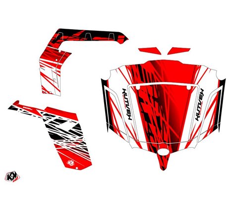 Kit Déco SSV Eraser CF Moto Z Force 1000 Rouge Blanc (2017-2023)