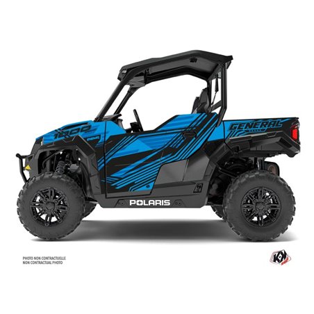 Kit Déco SSV Graphite Polaris GENERAL 1000 Bleu (2016-2021)