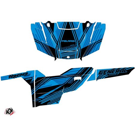 Kit Déco SSV Graphite Polaris GENERAL 1000 Bleu (2016-2021)