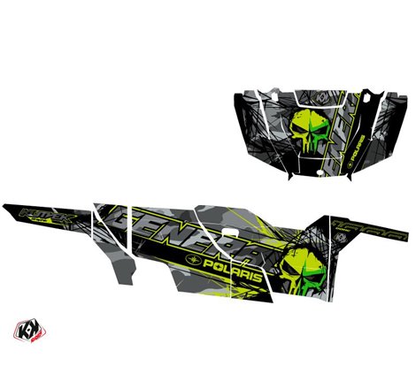 Kit Déco SSV Evil Polaris GENERAL 1000 4 portes Gris Vert (2017-2021)