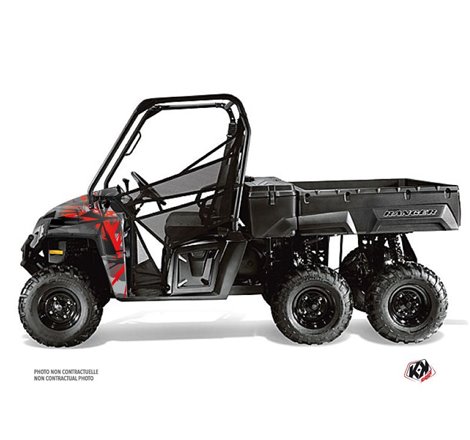 Kit Déco SSV Evil Polaris Ranger 6x6 Gris Rouge (2014-2016)