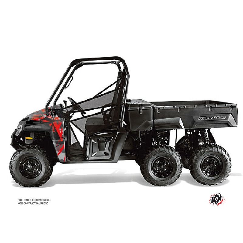 Kit Déco SSV Evil Polaris Ranger 6x6 Gris Rouge (2014-2016)