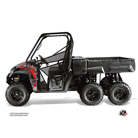 Kit Déco SSV Evil Polaris Ranger 6x6 Gris Rouge (2014-2016)