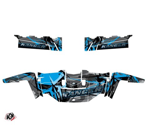 Kit Déco SSV Evil Polaris Ranger 570 FULL Gris Bleu (2016-2021)