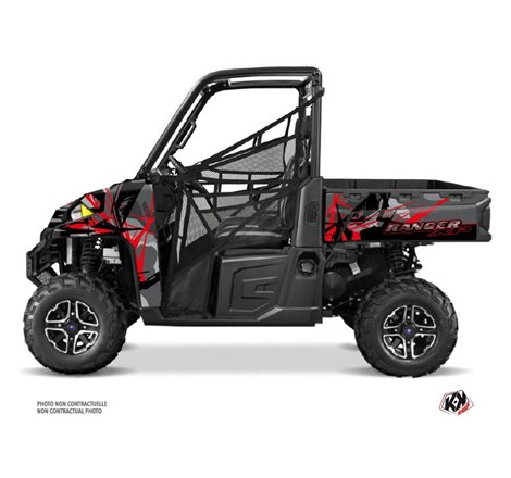 Kit Déco SSV Evil Polaris Ranger 900 XP Gris Rouge (2012-2015)