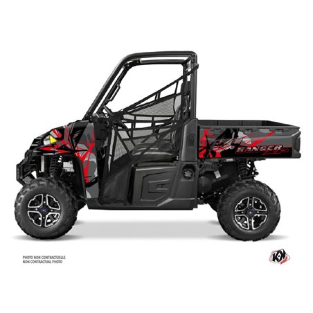 Kit Déco SSV Evil Polaris Ranger 900 XP Gris Rouge (2012-2015)