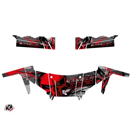 Kit Déco SSV Evil Polaris Ranger 900 XP Gris Rouge (2012-2015)