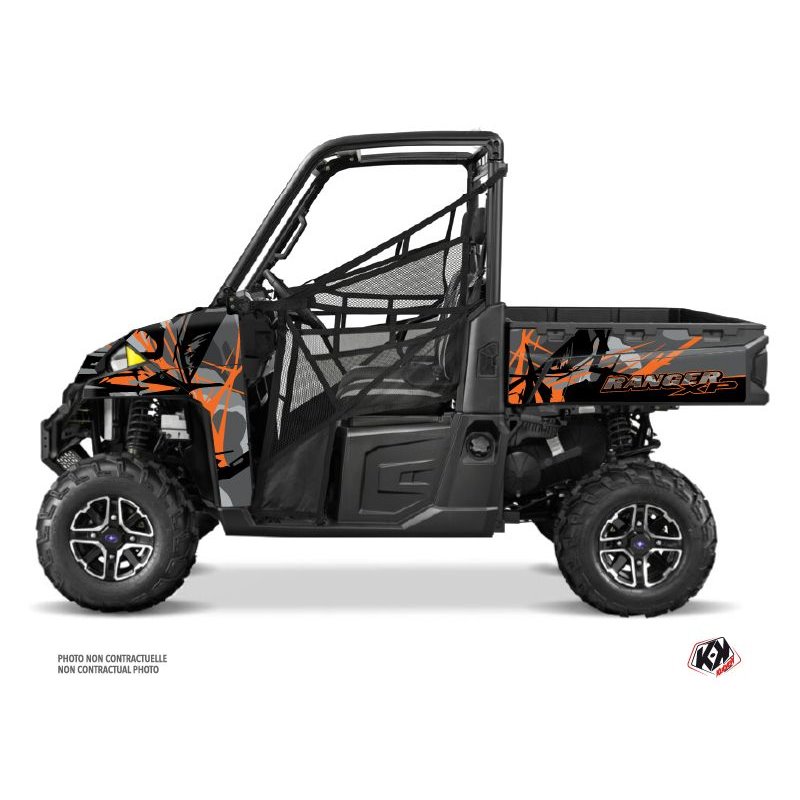 Kit Déco SSV Evil Polaris Ranger 900 XP Gris Orange (2012-2015)