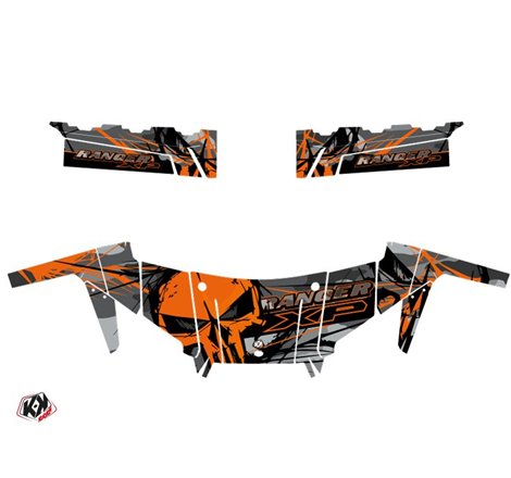 Kit Déco SSV Evil Polaris Ranger 900 XP Gris Orange (2012-2015)