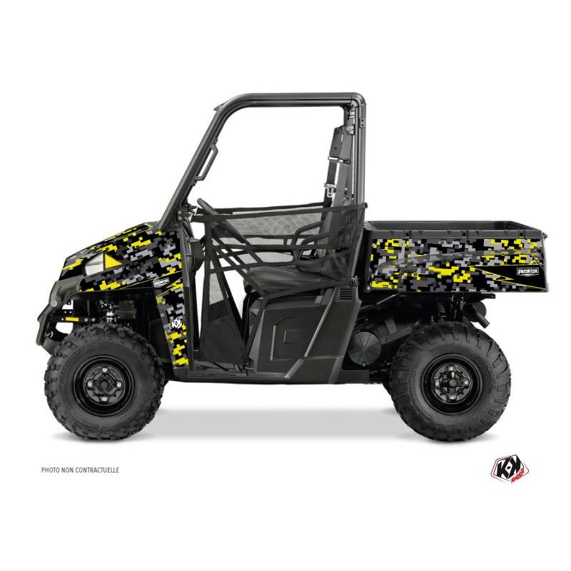 Kit Déco SSV Predator Polaris Ranger 900 XP Noir Gris Jaune (2012-2015)