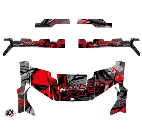 Kit Déco SSV Evil Polaris Ranger 1000 XP Gris Rouge (2018-2023)