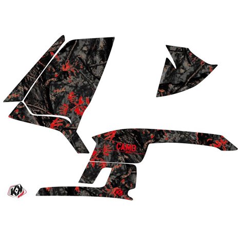 Kit Déco Quad Camo Polaris Scrambler 500 Noir Rouge (1997-2009)