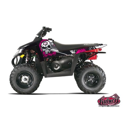 Kit Déco Quad Trash Polaris Scrambler 500 Noir Rose (1997-2009)