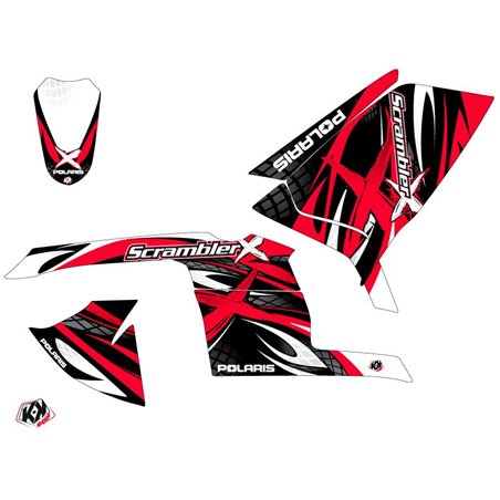Kit Déco Quad Gamme X Polaris Scrambler 500 Rouge (2010-2013)