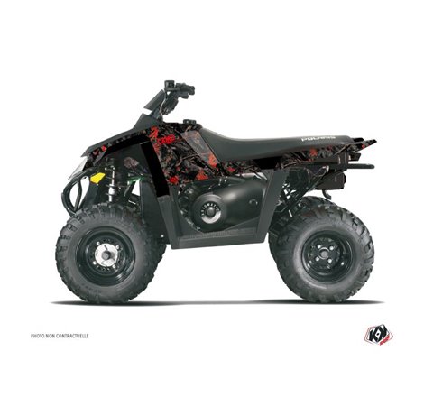 Kit Déco Quad Camo Polaris Scrambler 500 Noir Rouge (2010-2013)