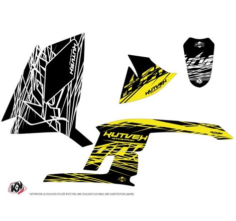 Kit Déco Quad Eraser Fluo Polaris Scrambler 500 Jaune (2010-2013)