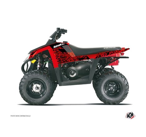Kit Déco Quad Predator Polaris Scrambler 500 Rouge Noir (2010-2013)