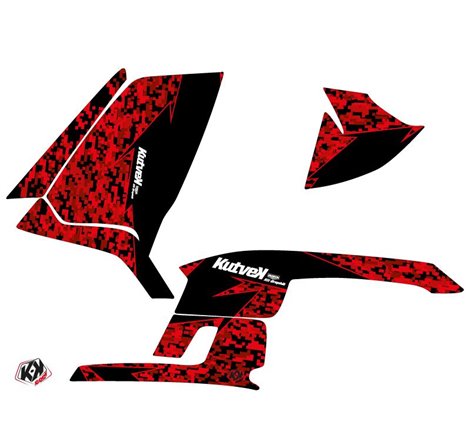 Kit Déco Quad Predator Polaris Scrambler 500 Rouge Noir (2010-2013)