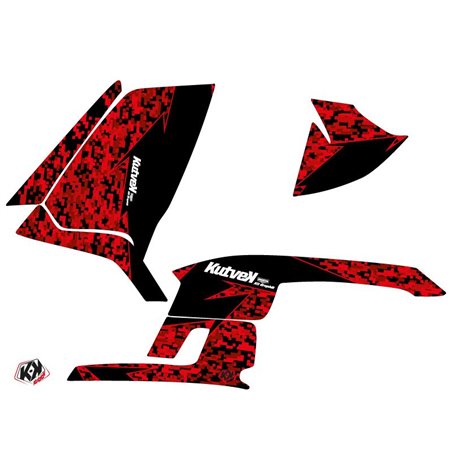 Kit Déco Quad Predator Polaris Scrambler 500 Rouge Noir (2010-2013)