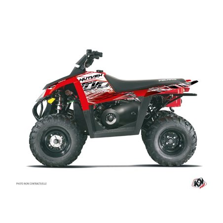 Kit Déco Quad Eraser Polaris Scrambler 500 Rouge Blanc (2010-2013)