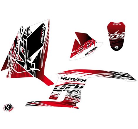Kit Déco Quad Eraser Polaris Scrambler 500 Rouge Blanc (2010-2013)